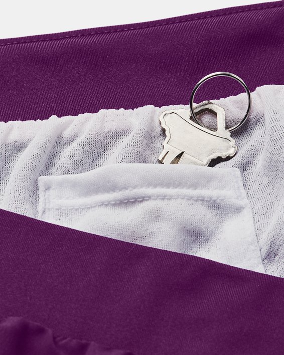 Women's UA Fly-By 2.0 Shorts, Purple, pdpMainDesktop image number 4
